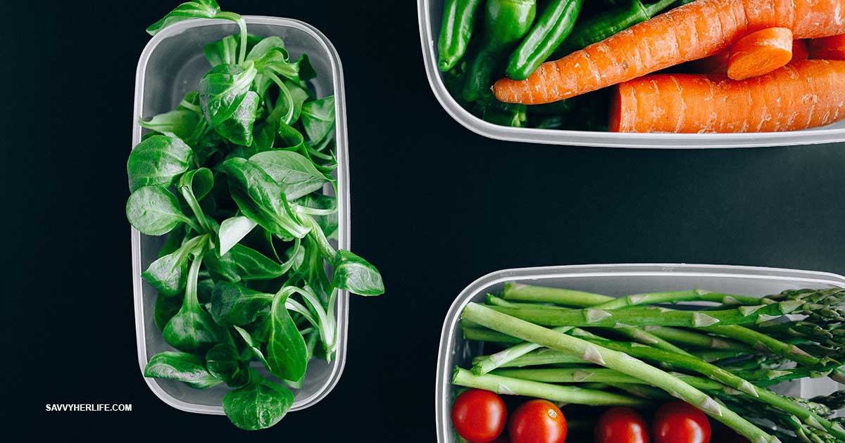 Cheap meal prep ideas — fresh vegetables portioned into containers for the week